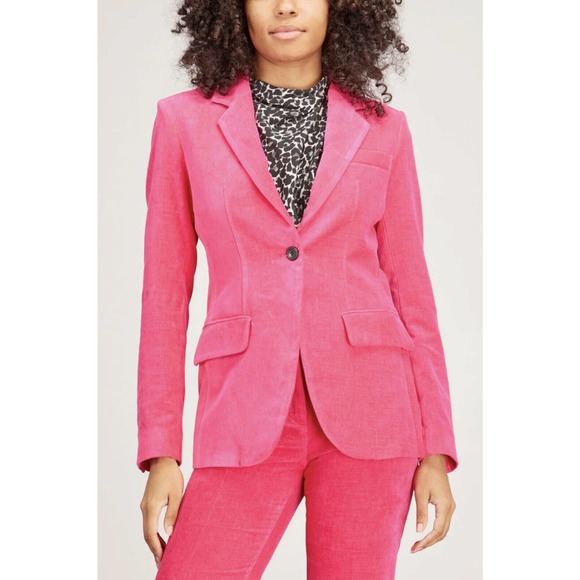 Callas Milano Jackets & Blazers - Callas Milano James Jacket Women's Cotton Blend Pink Blazer Size 36